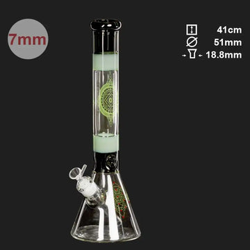 Amsterdam - Mixed Geometric Designs Bong - H:41cm - Ø:50mm - Schliff:18.8mm