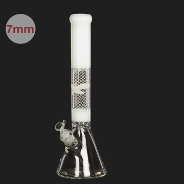 Amsterdam - Mixed White Pattern Designs Bong - H42cm - Ø50mm - Schliff18.8mm