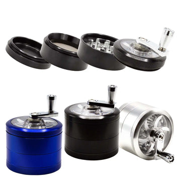 Amsterdam Grinder mit Kurbel- Ø 63mm - 4-teilig
