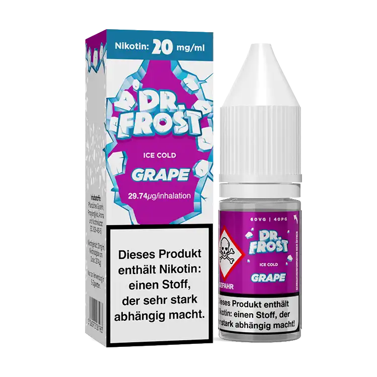 Dr. Frost Nikotinsalz Liquid 10 ml Cold Grape 20 mg