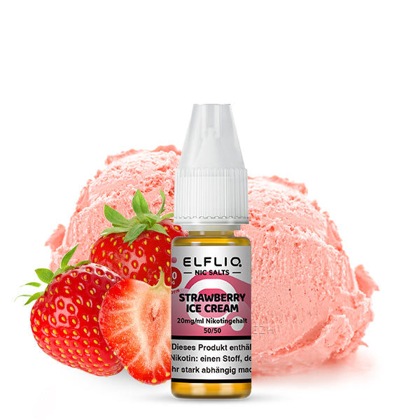Elfbar ELFLIQ Nikotinsalz Liquid 10 ml Strawberry Ice Cream