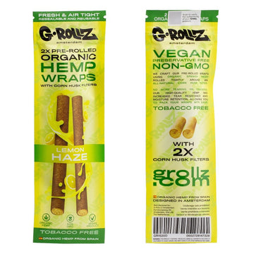 G-Rollz 2 Organic Hemp Wraps Lemon Haze