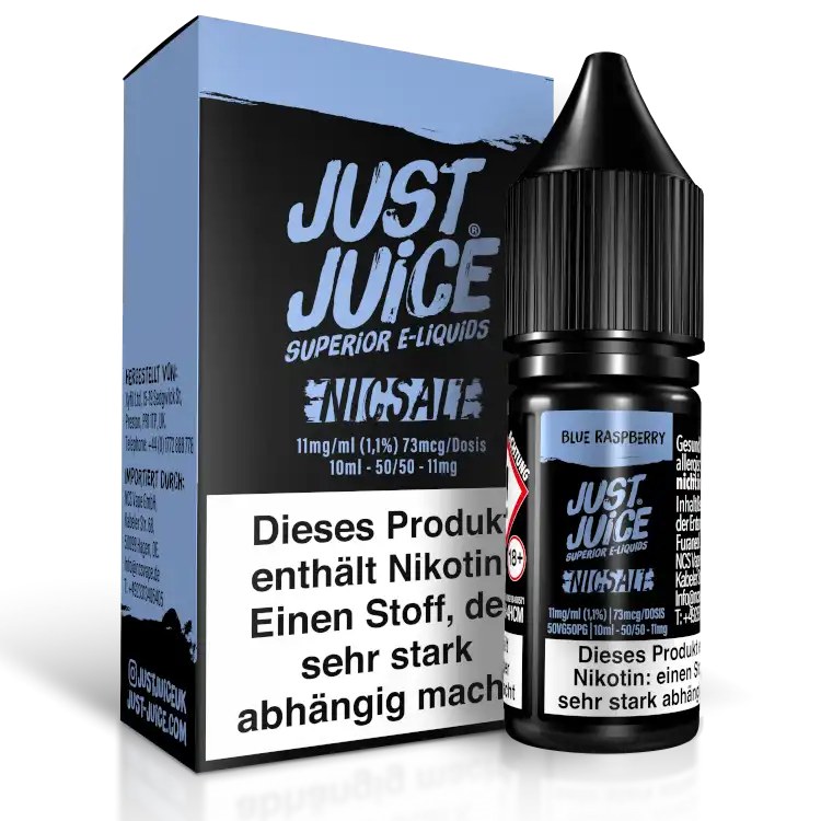 Just Juice Nikotinsalz Liquid 10 ml Blue Raspberry