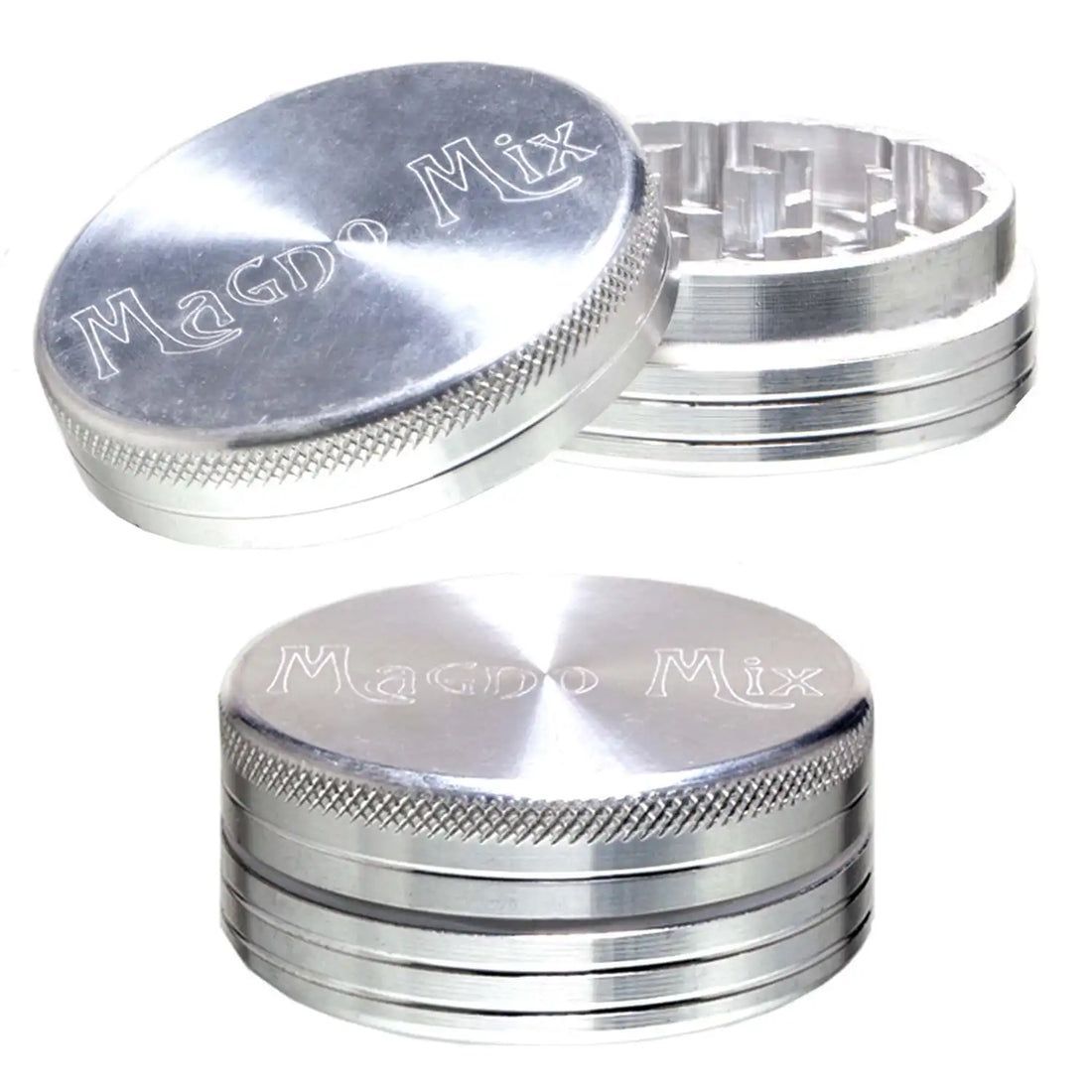Magno Mix Grinder - Durchmesser: 50mm - 2-teilig - Silber