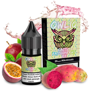 Owliq Nikotinsalz Liquid 10ml - Cactus Passionsfrucht Ice 20mg