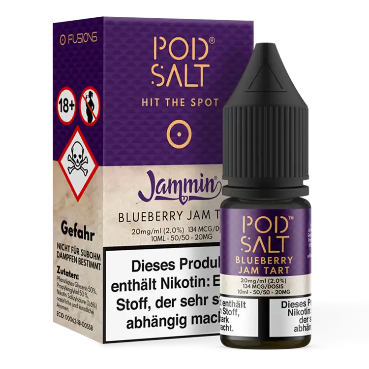 POD SALT Nikotinsalz Liquid 10 ml Blueberry Jam Tart 20 mg