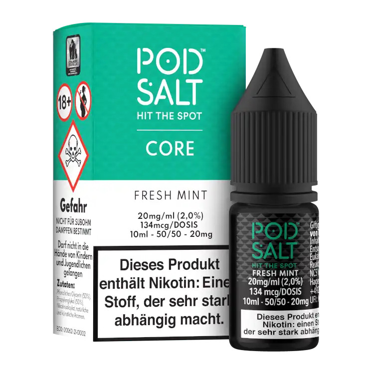 POD SALT Nikotinsalz Liquid 10 ml Fresh Mint 20 mg