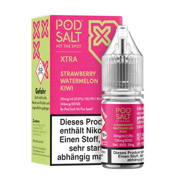 POD SALT Nikotinsalz Liquid 10 ml Strawberry Watermelon Kiwi 20 mg
