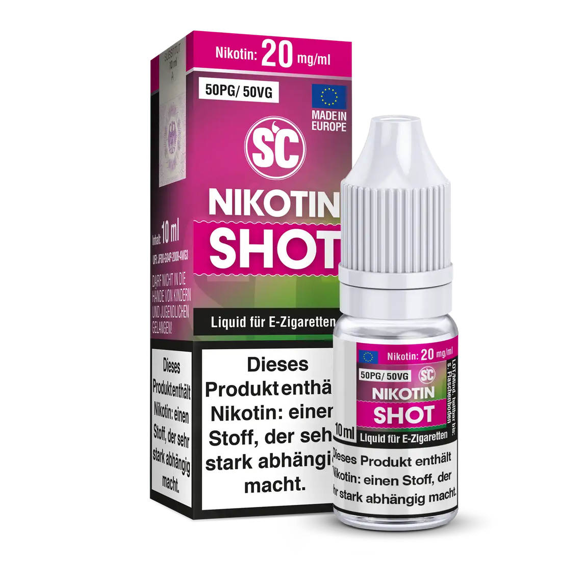SC Nikotin Shot 10 ml 50 PG 50 VG Nikotinstaerke 20 mg