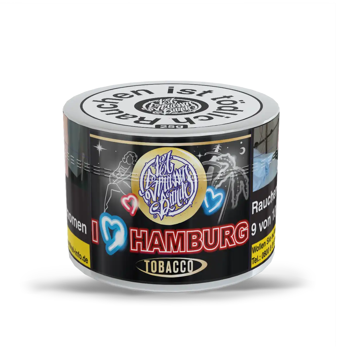 Shisha Tabak 187 Tobacco 25g I love Hamburg