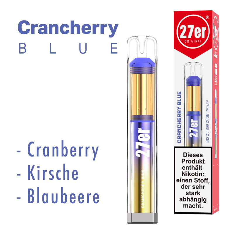 Einweg E-Zigarette 27er Vape Crancherry Blue