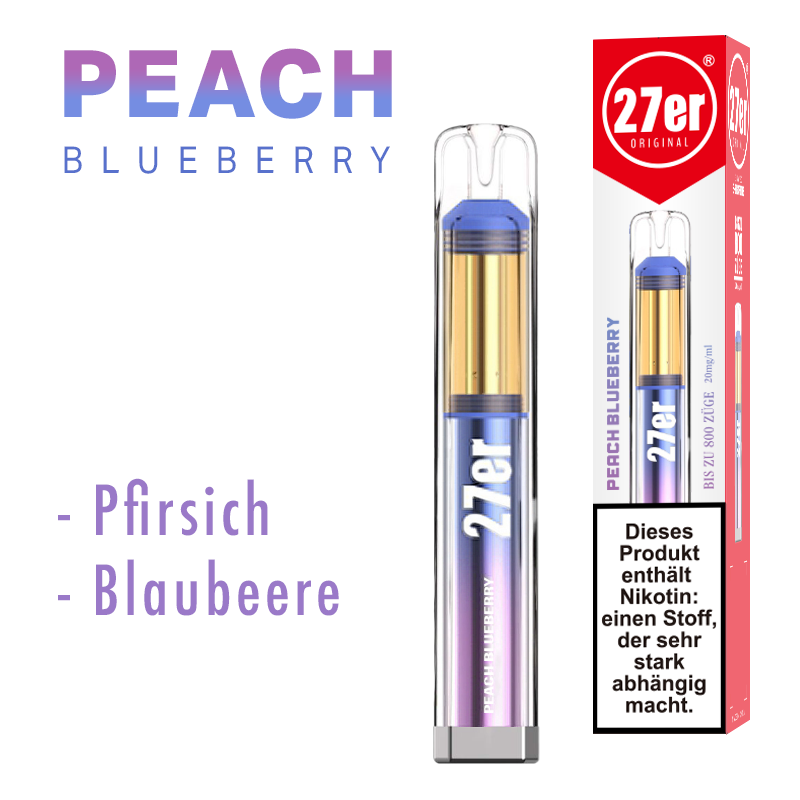 Einweg E-Zigarette 27er Vape Peach Blueberry