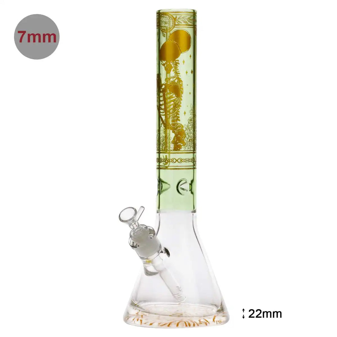 Amsterdam - Golden Knight Beakers Bong - H40cm - Ø50mm - Schliff18.8mm