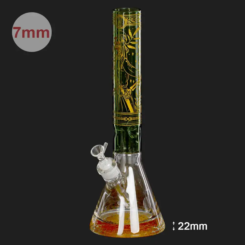 Amsterdam - Golden Knight Beakers Clear Bong - H:40cm - Ø:50mm - Schliff:18.8mm