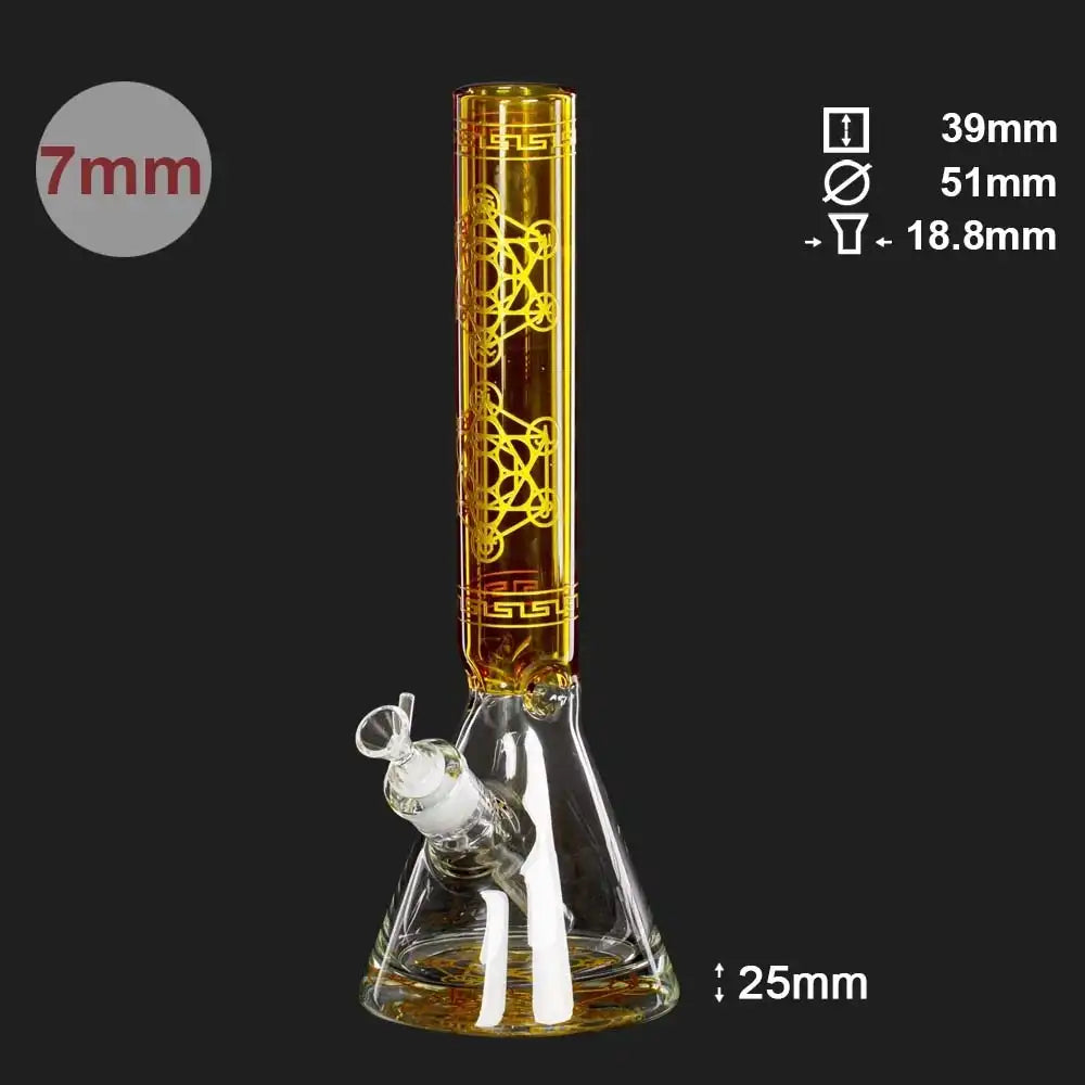 Amsterdam - Heavy Base Geometric Art Series Bong - H:40cm - Ø:50mm - Schliff:18.8mm