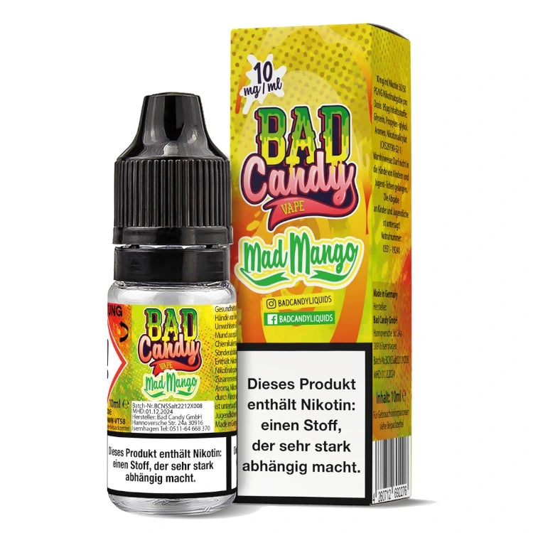 Bad Candy Nikotinsalz Liquid 10ml Mad Mango 20 mg