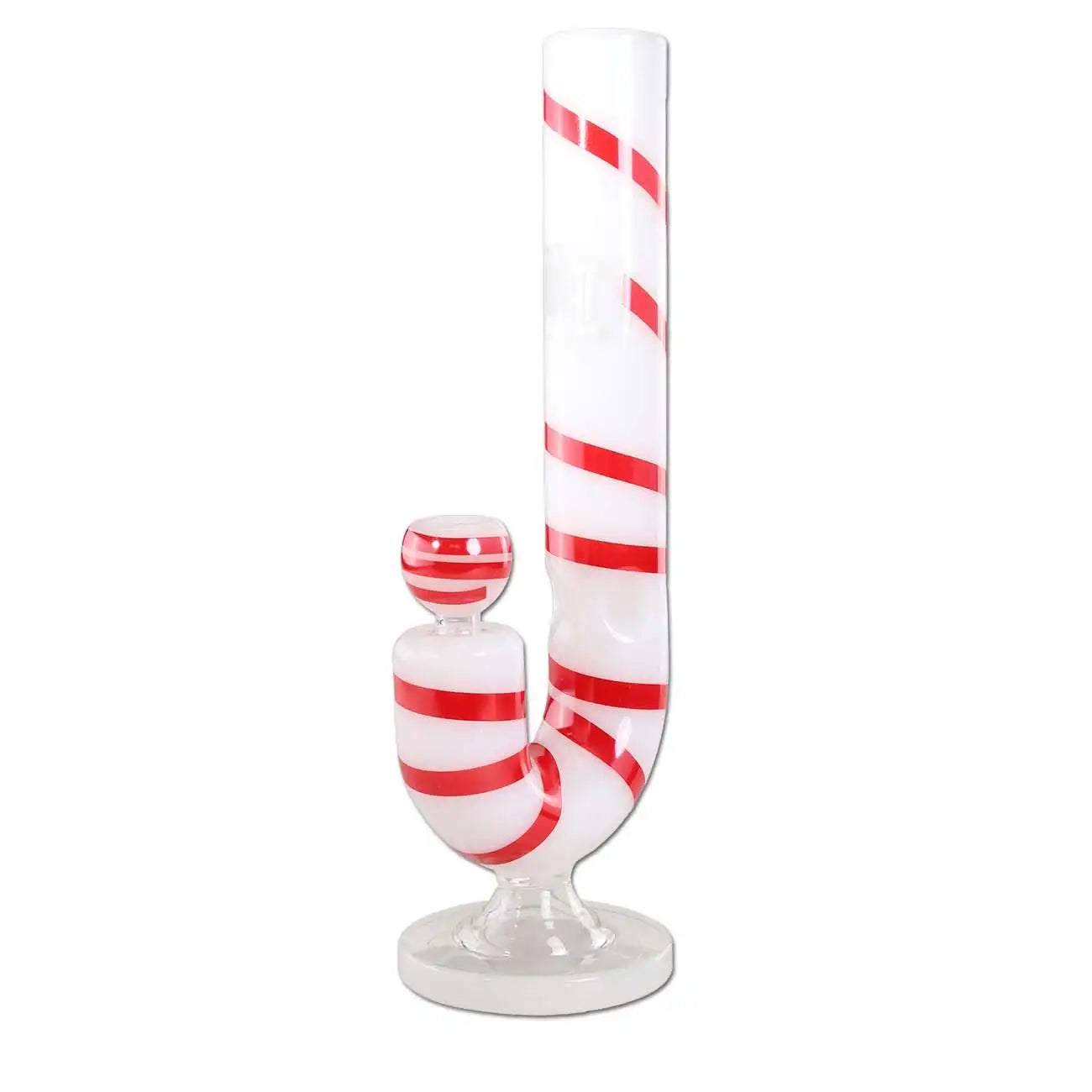 Black Leaf Candy Cane Glasbong 30cm - Schliff 14.5mm