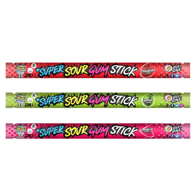 Brain Blasterz Super Sour Gum Stick 22g