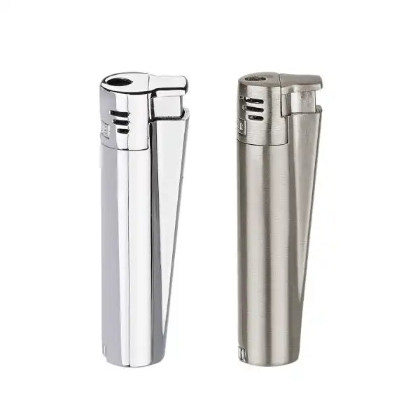 Clipper Classic Metal Large Jet Flame Silver