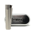 Clipper Classic Metal Large Jet Flame Silver Matt