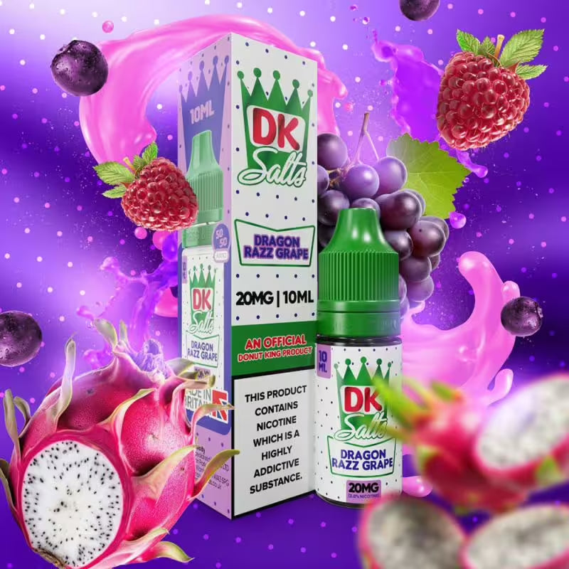 DK Salts Nikotinsalz Liquid 10ml - Dragon Razz Grape 20mg