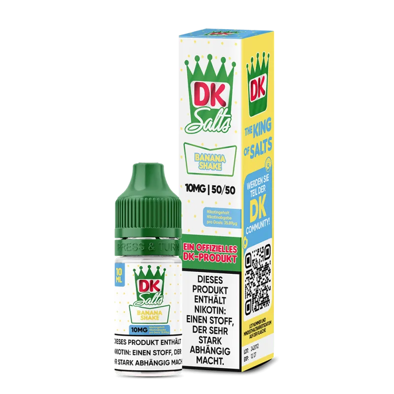 DK Salts Nikotinsalz Liquid 10ml - Banana Shake 20mg