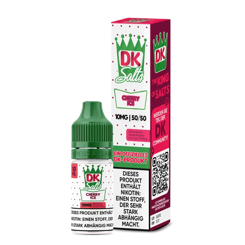 DK Salts Nikotinsalz Liquid 10ml - Cherry Ice 20mg