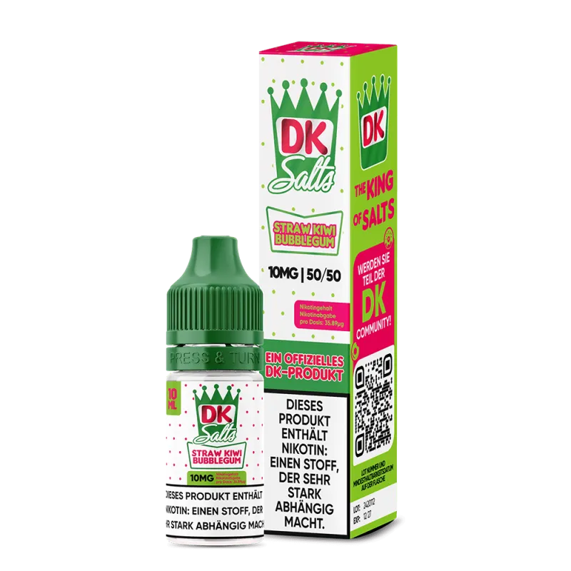 DK Salts Nikotinsalz Liquid 10ml - Straw Kiwi Bubblegum 20mg