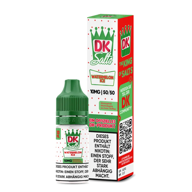DK Salts Nikotinsalz Liquid 10ml - Watermelon Ice 10mg