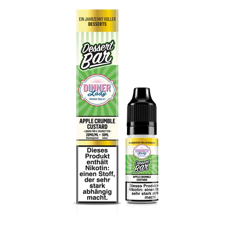 Dinner Lady Dessert Bar Nikotinsalz Liquid 10ml - Apple Crumble Custard 20mg