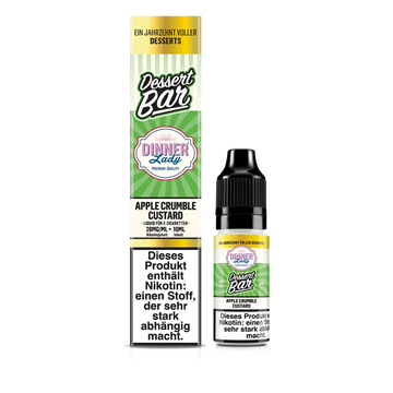 Dinner Lady Dessert Bar Nikotinsalz Liquid 10ml - Apple Crumble Custard 20mg