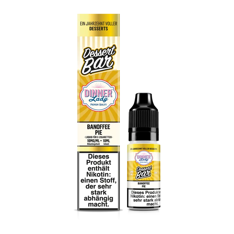 Dinner Lady Dessert Bar Nikotinsalz Liquid 10ml - Banoffee Pie 10mg