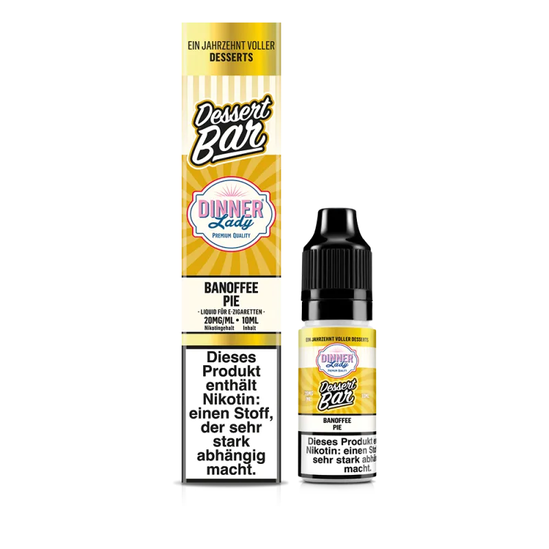 Dinner Lady Dessert Bar Nikotinsalz Liquid 10ml - Banoffee Pie 20mg