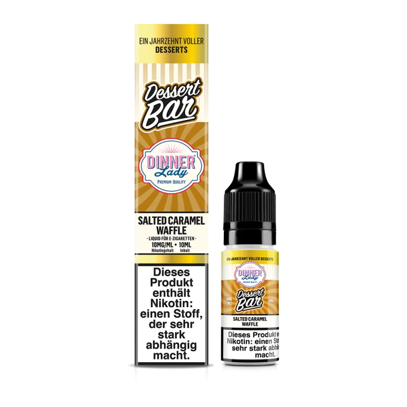 Dinner Lady Dessert Bar Nikotinsalz Liquid 10ml - Salted Caramel Waffle 10mg