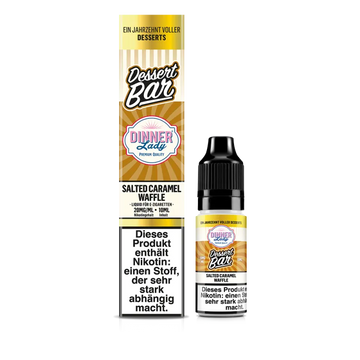 Dinner Lady Dessert Bar Nikotinsalz Liquid 10ml - Salted Caramel Waffle 20mg