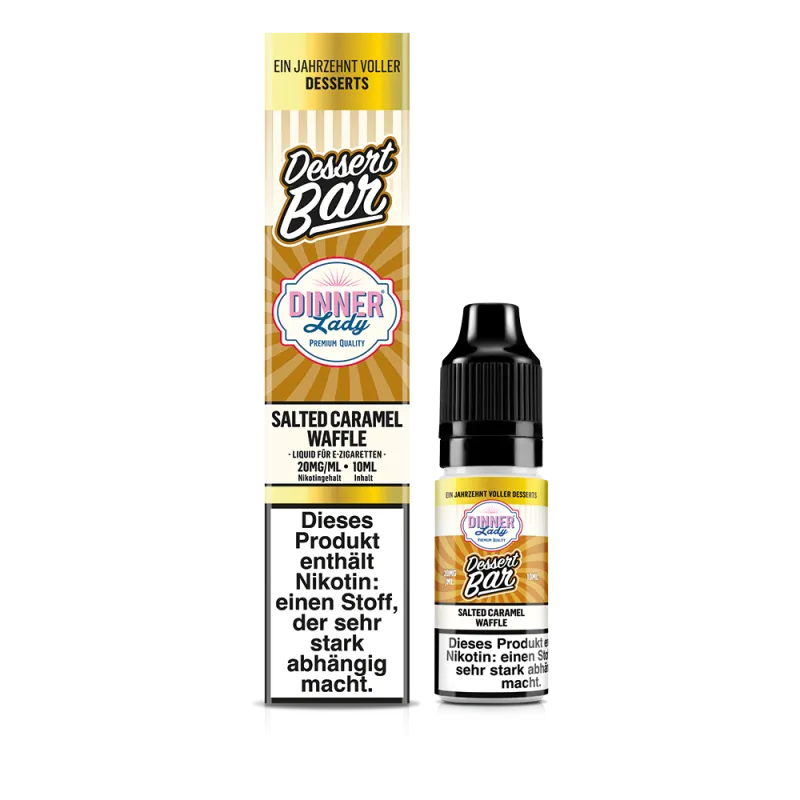 Dinner Lady Dessert Bar Nikotinsalz Liquid 10ml - Salted Caramel Waffle 20mg