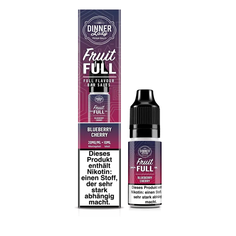 Dinner Lady Fruit Full Nikotinsalz Liquid 10ml - Blueberry Cherry 20mg