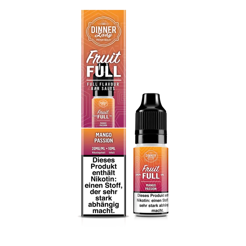 Dinner Lady Fruit Full Nikotinsalz Liquid 10ml - Mango Passion 20mg