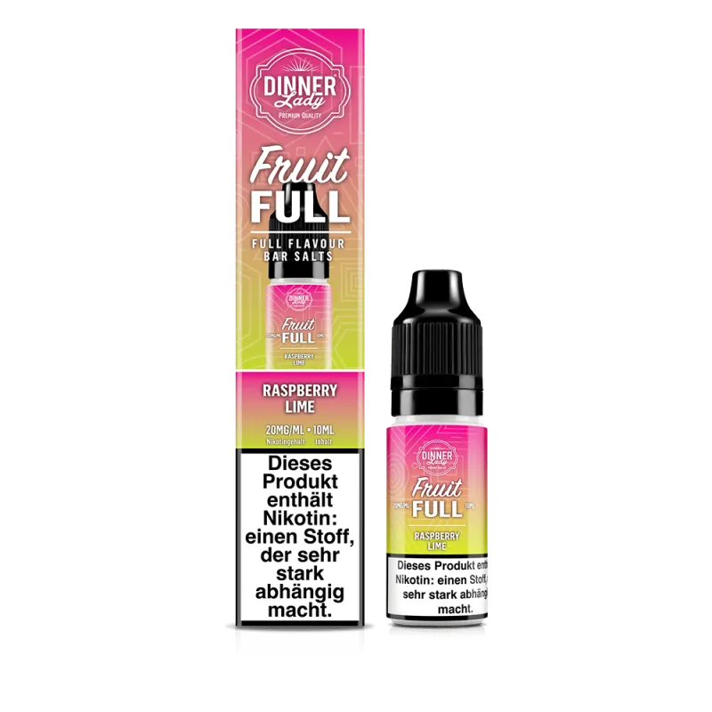 Dinner Lady Fruit Full Nikotinsalz Liquid 10ml - Raspberry Lime 20mg
