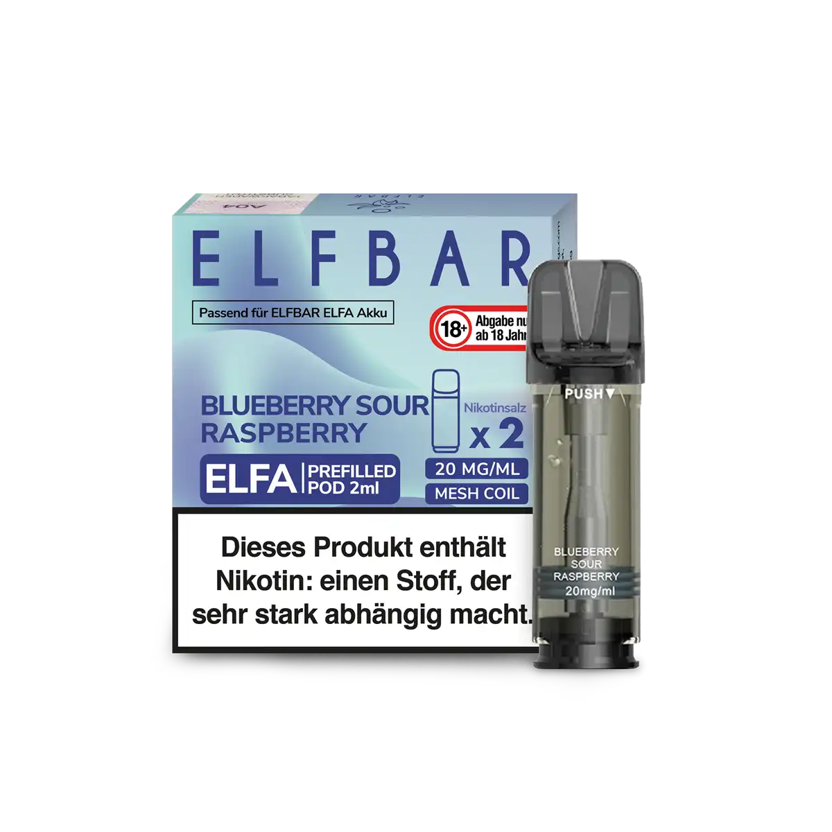 Elfbar ELFA prefilled Pod 2 Stück Bluebery Sour Raspberry