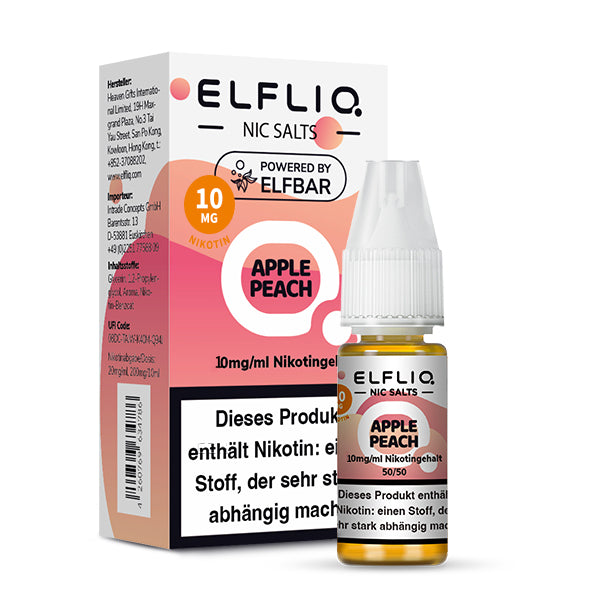 Elfbar ELFLIQ Nikotinsalz Liquid 10 ml Apple Peach 20 mg