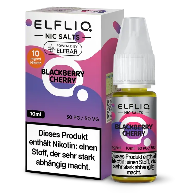 ELFLIQ Nikotinsalz Liquid 10ml - Blackberry Cherry 10mg