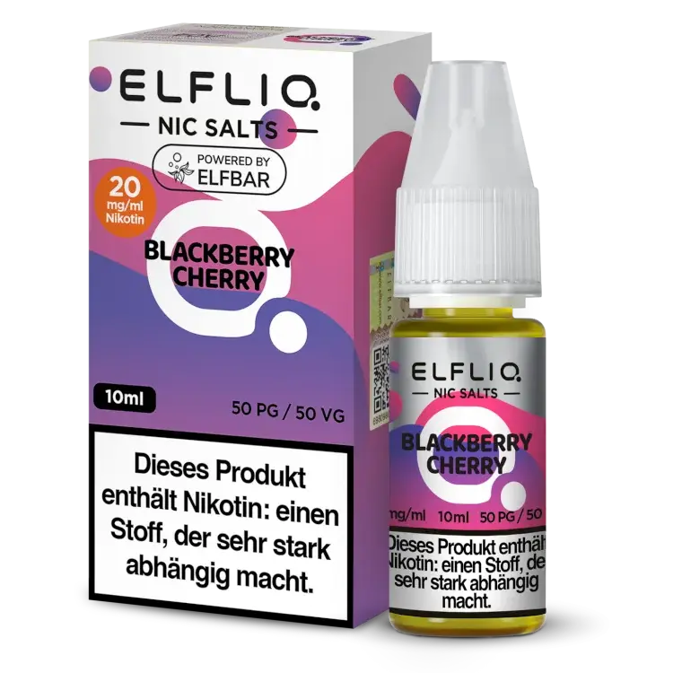 ELFLIQ Nikotinsalz Liquid 10ml - Blackberry Cherry 20mg