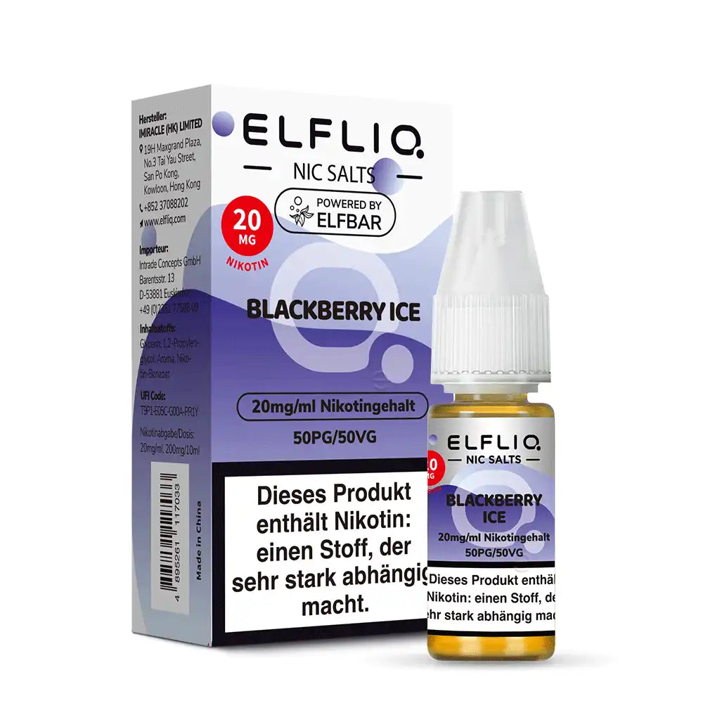 ELFLIQ Nikotinsalz Liquid 10ml - Blackberry Ice