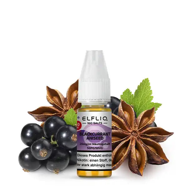 ELFLIQ Nikotinsalz Liquid 10ml - Blackcurrant Aniseed