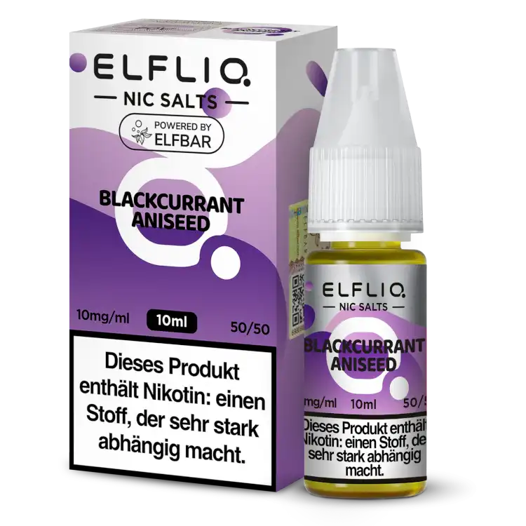 ELFLIQ Nikotinsalz Liquid 10ml - Blackcurrant Aniseed 10mg