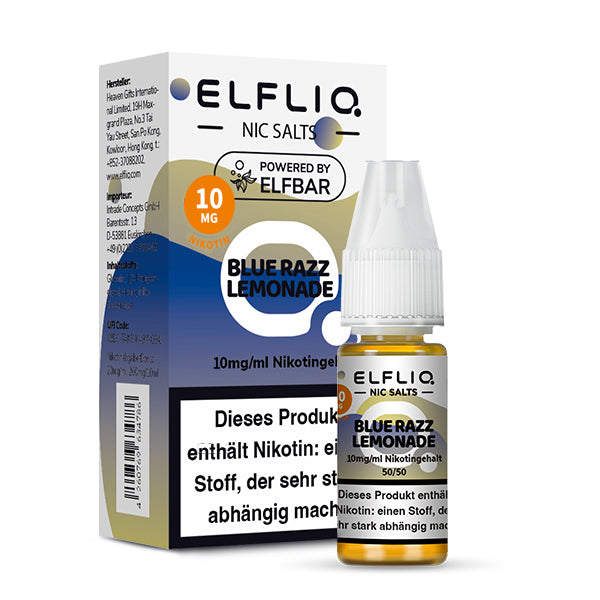 Elfbar ELFLIQ Nikotinsalz Liquid 10 ml Blue Razz Lemonade 10 mg
