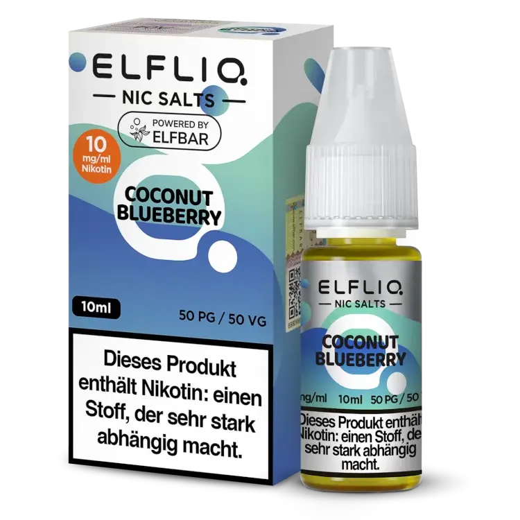 ELFLIQ Nikotinsalz Liquid 10ml - Coconut Blueberry  10mg