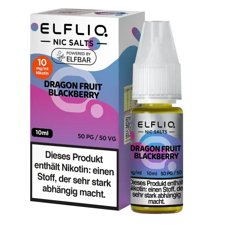 ELFLIQ Nikotinsalz Liquid 10ml - Dragon Fruit Blackberry 10mg
