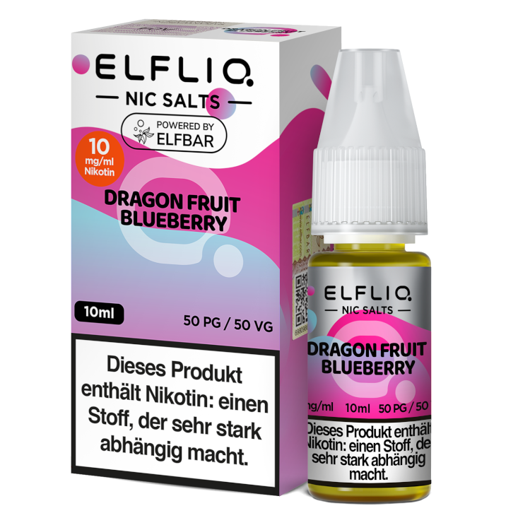 ELFLIQ Nikotinsalz Liquid 10ml - Dragon Fruit Blueberry 10mg